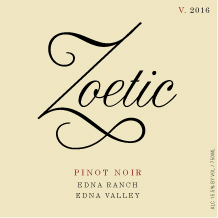 2016 Edna Ranch Pinot Noir Label